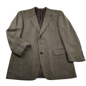 Joseph Abboud Vintage Tweed Blazer Jacket Classic Fit 42R Three Button Wool Silk